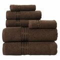 Bedford Home 100 Percent Cotton Hotel 6 Piece Towel Set - Chocolate 67A-01813